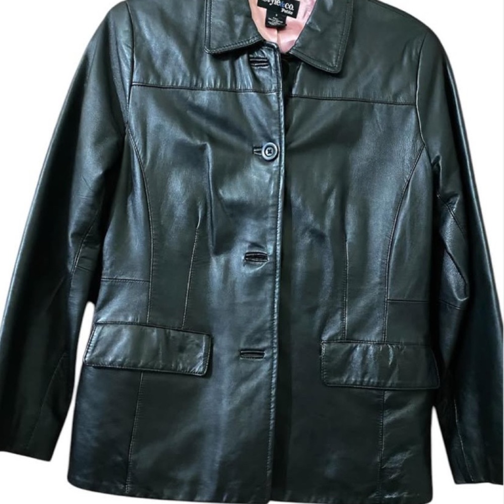 Women's Genuine Black Leather Jacket